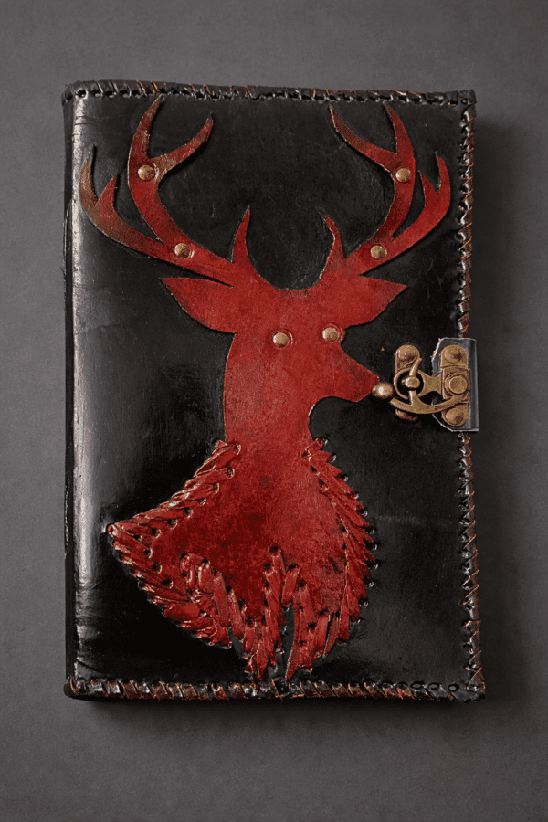 Deer Patch Leather Journal