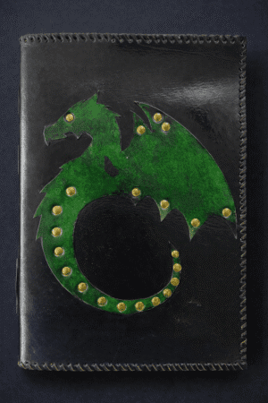 Dragon Patch Green Leather Journal