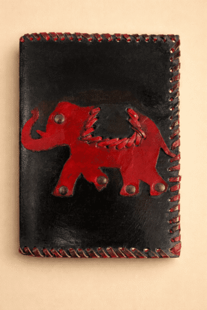 Elephant Patch Leather Journal