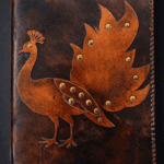Peacock Patch Leather Journal