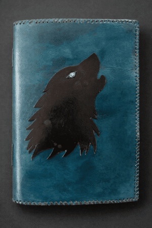 Roaring Wolf Patch Leather Journal
