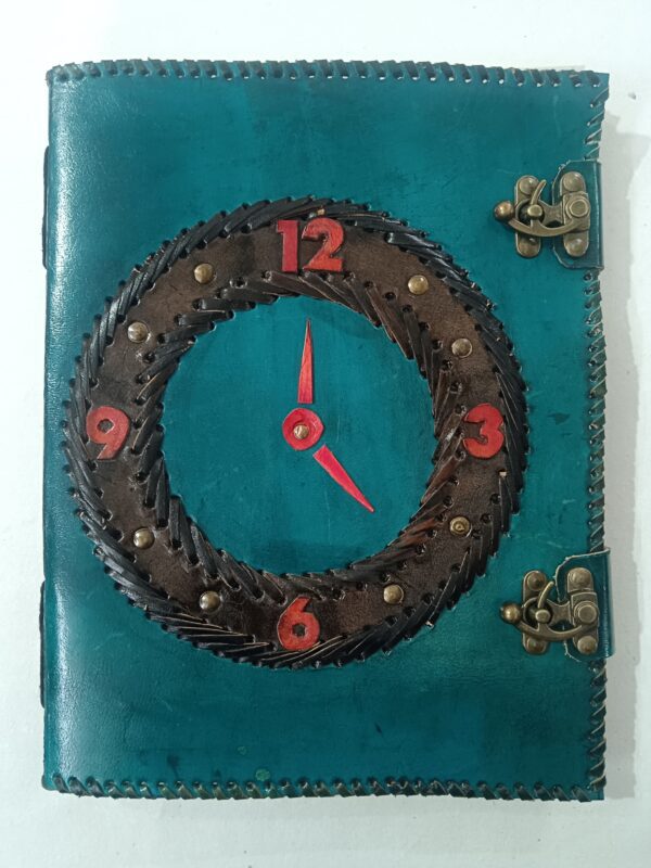 Clock Patch Leather Journal
